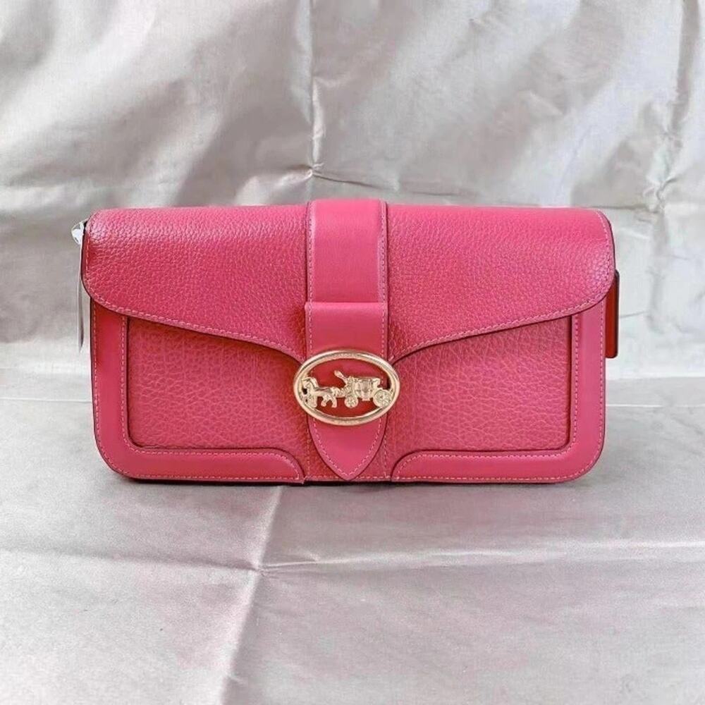 Coach 5493 Georgie Shoulder Bag In Gold/Strawberry Haze